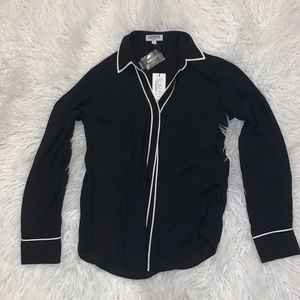 Small slim fit button down blouse